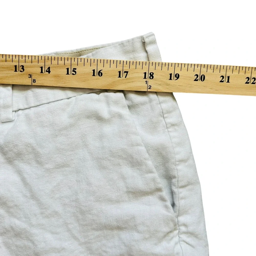 Coastal Banana Republic Linen Chino Shorts 38 Cream Summer Resort Preppy